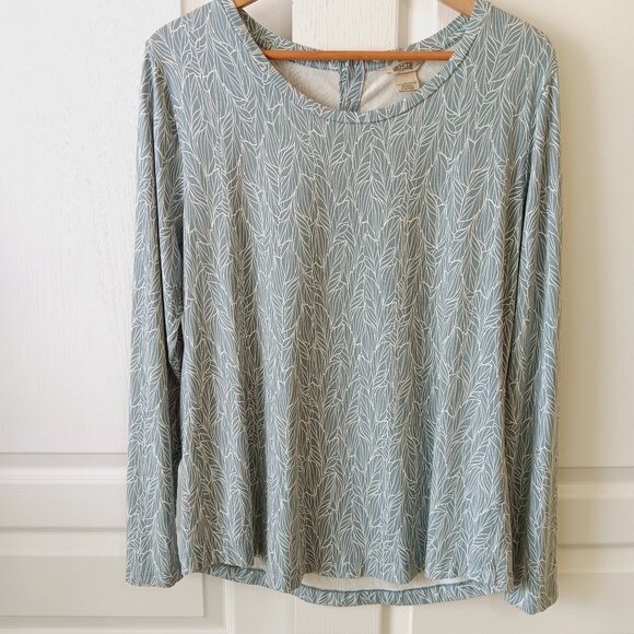 Duluth Trading Co Women's Blue Pima Cotton Willow Knit Button Back Shirt Size L - Picture 1 of 14